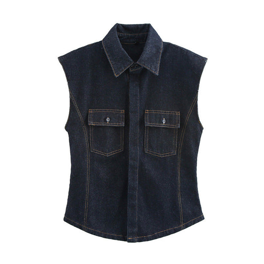 Casual Sleeveless Vest Top and Jean Sets