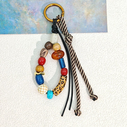 Casual Bohemian Bead Keychain Bag Charm