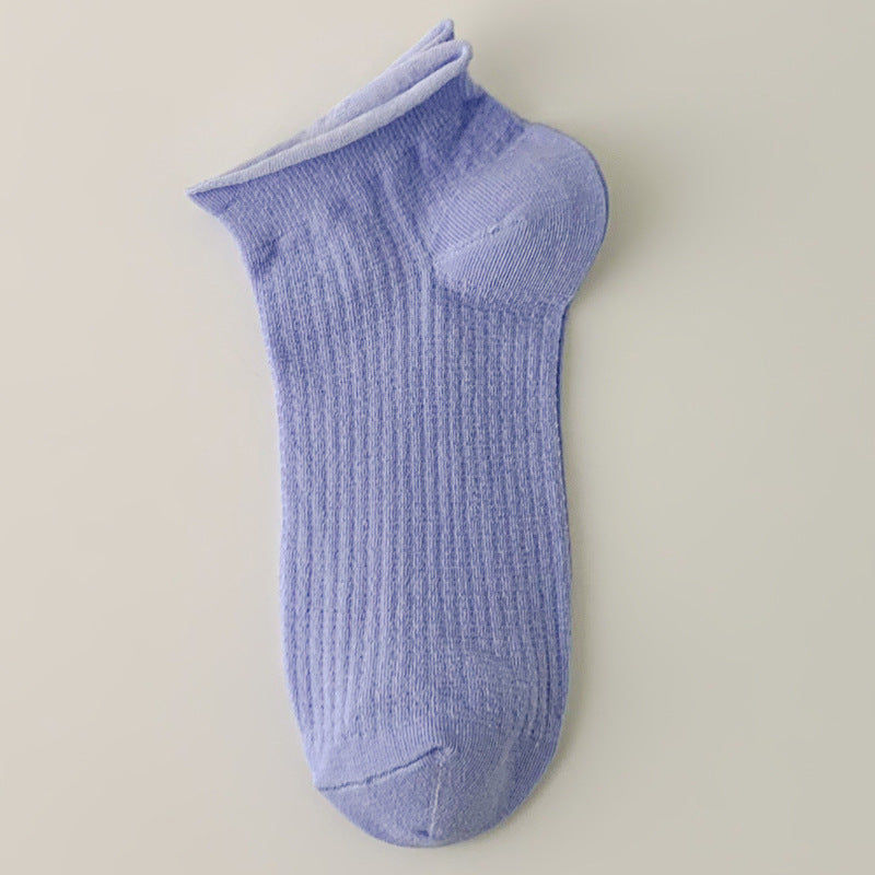 Simple Solid Color Low Ankle Socks