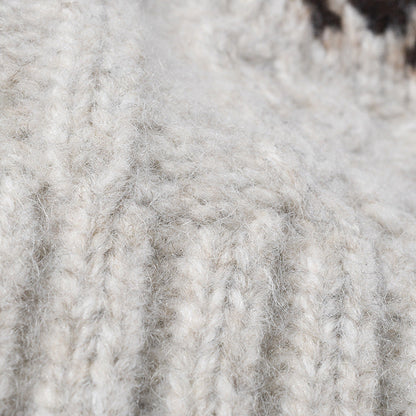 Contrast Color Twist Knit Beanie