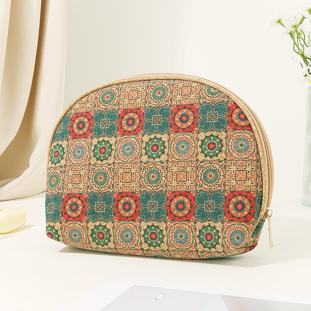 Bohemian Large Half-Moon Cosmetic Bag