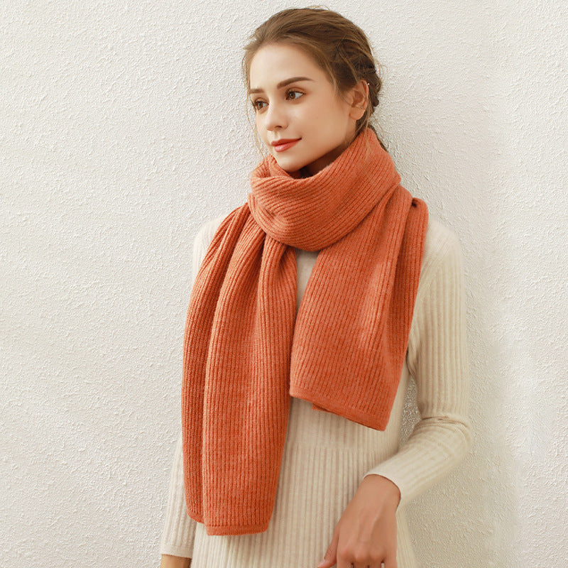 2+ Solid Color Simple Knit Scarves