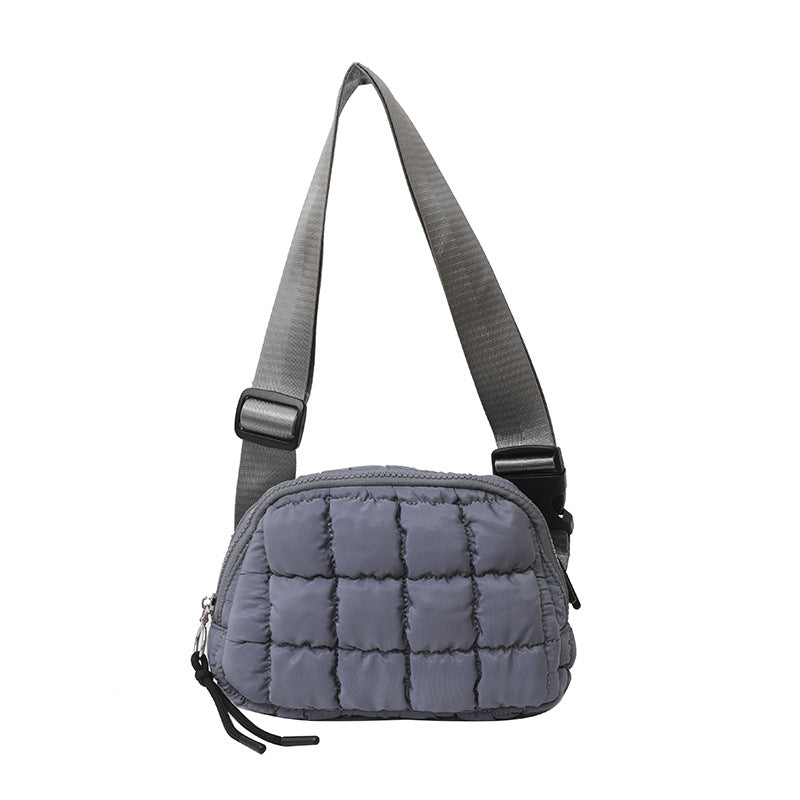 Candy Color Plaid Waist Bag Casual Chest Bag