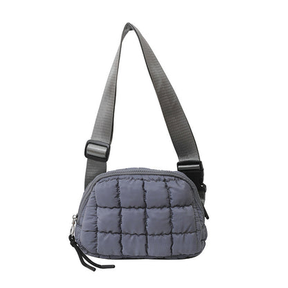 Candy Color Plaid Waist Bag Casual Chest Bag