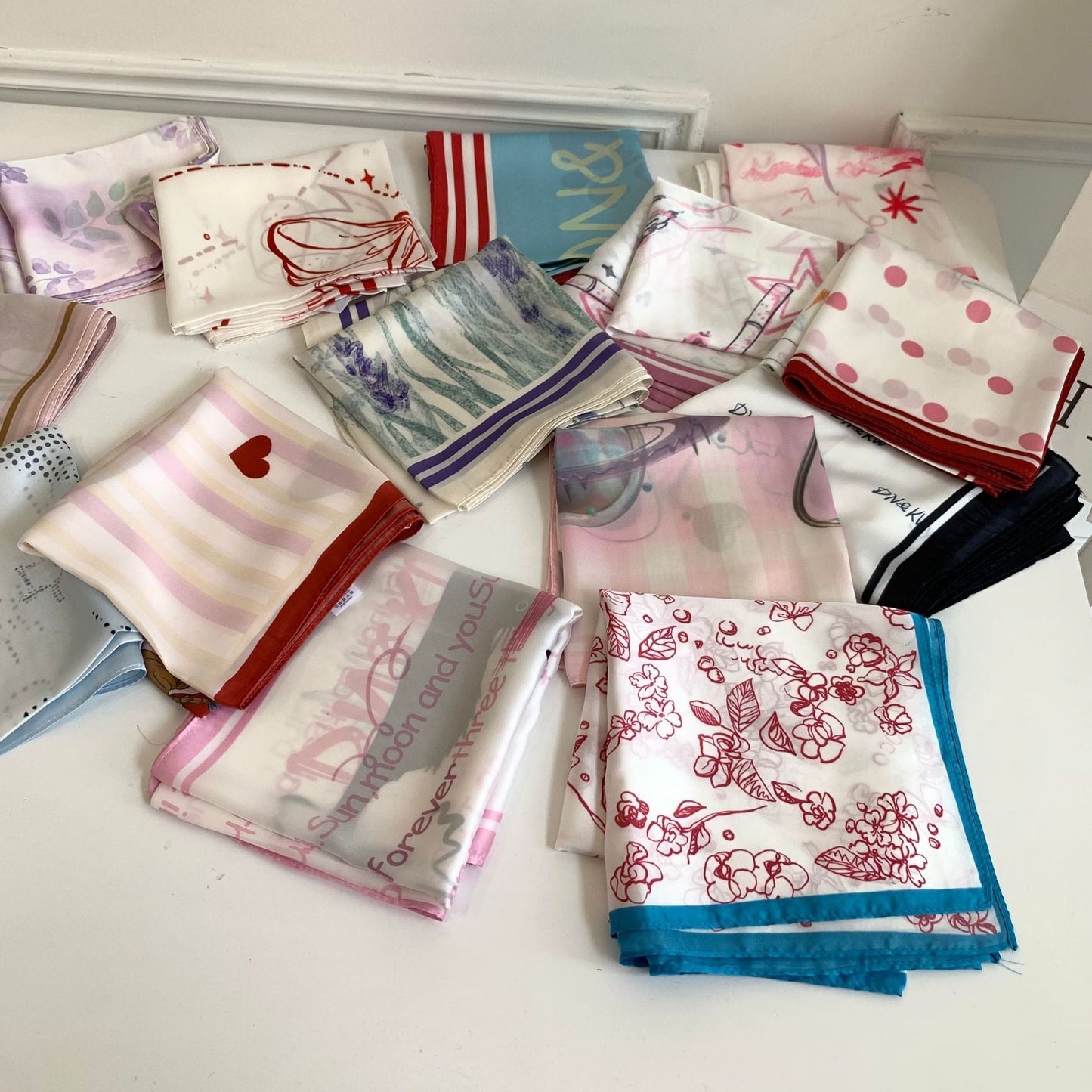 Retro Star Colorful Print Square Scarf