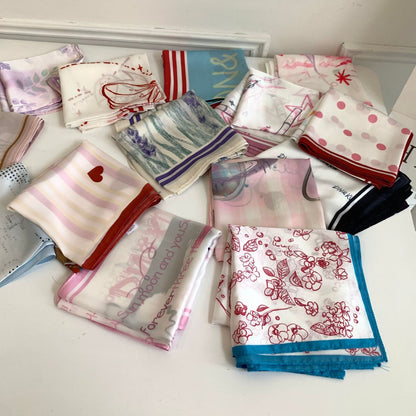 Retro Star Colorful Print Square Scarf