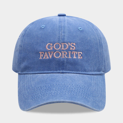 Letter Embroidered Solid Color Baseball Cap