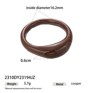 Simple Solid Color Oil Drip Rings