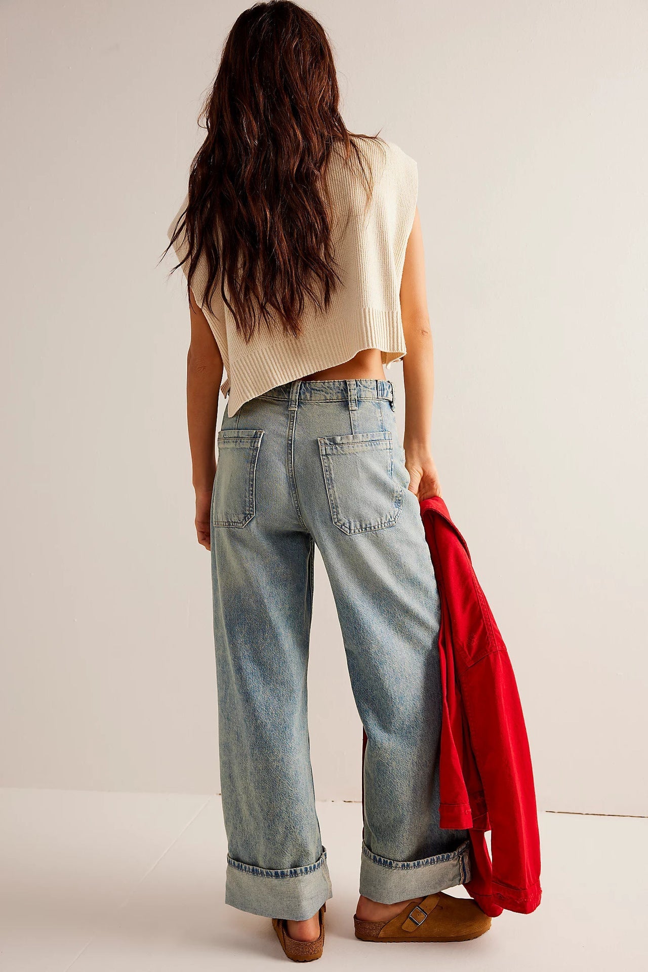 Washed Street Straight Leg Jeans