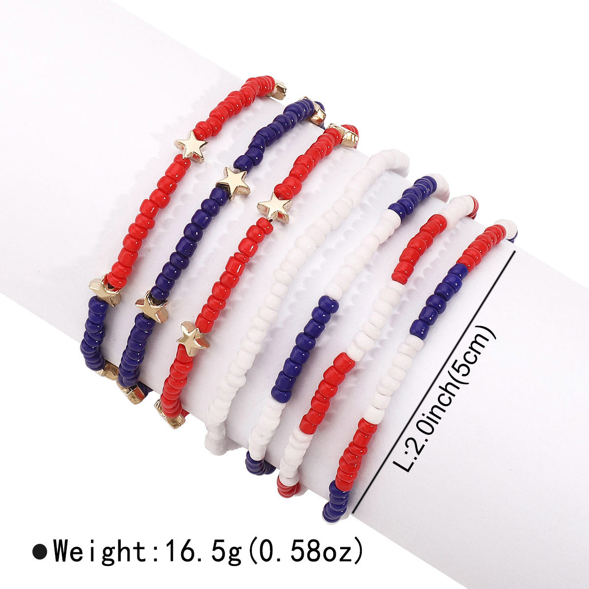 Simple Color Block Layered Beaded Bracelet