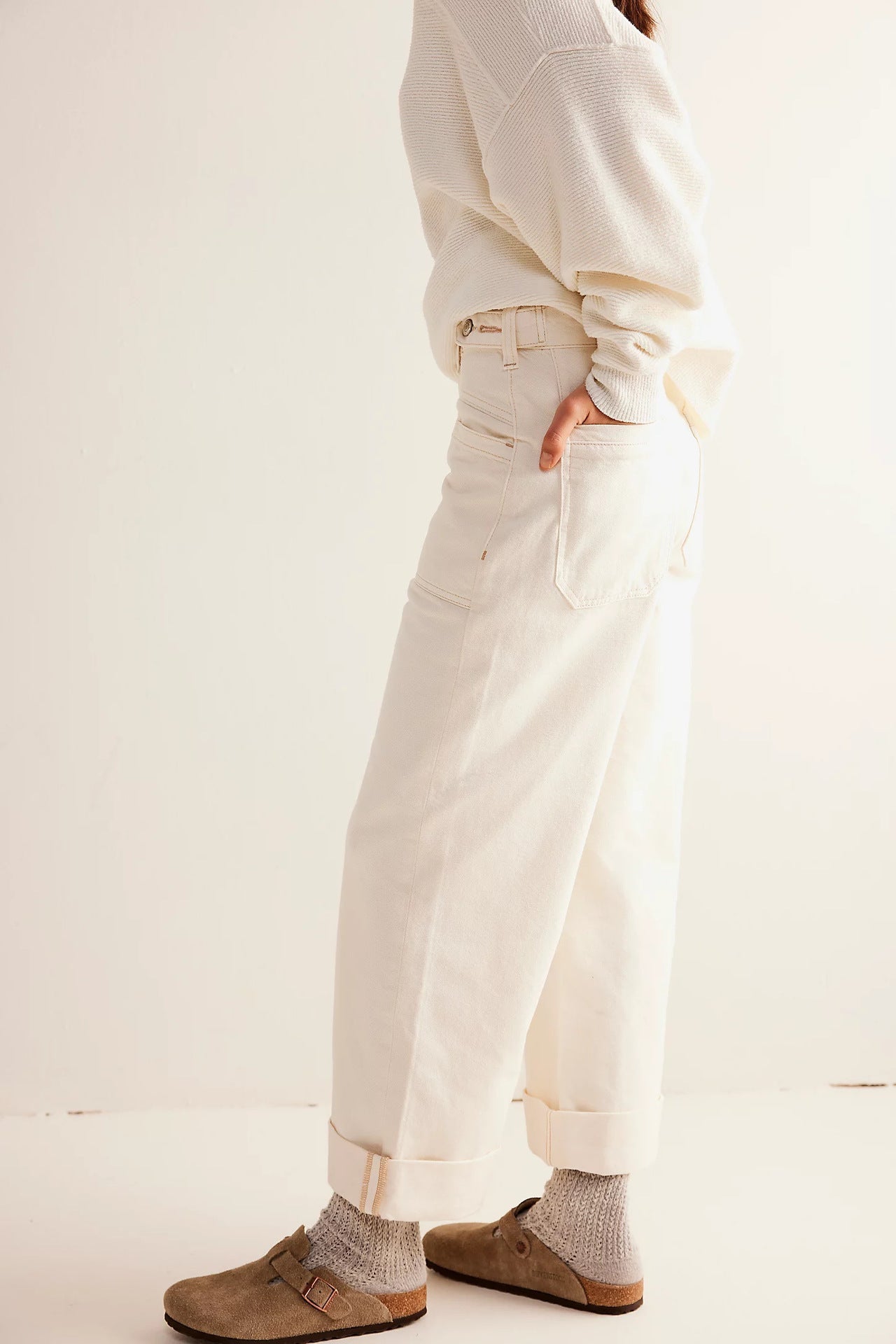 Washed Street Straight Leg Jeans