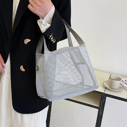 Solid Color Portable Simple Handbag