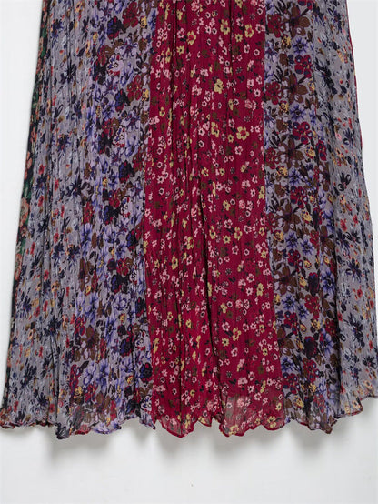 Casual Printed Spaghetti Strap Maxi Dress