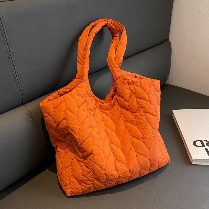 Simple Solid Color Casual Shoulder Bag