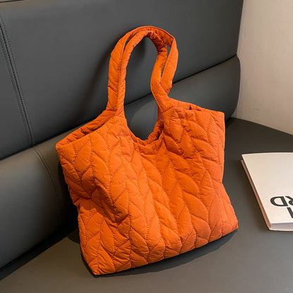 Simple Solid Color Casual Shoulder Bag