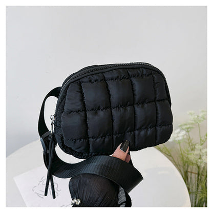 Candy Color Plaid Waist Bag Casual Chest Bag