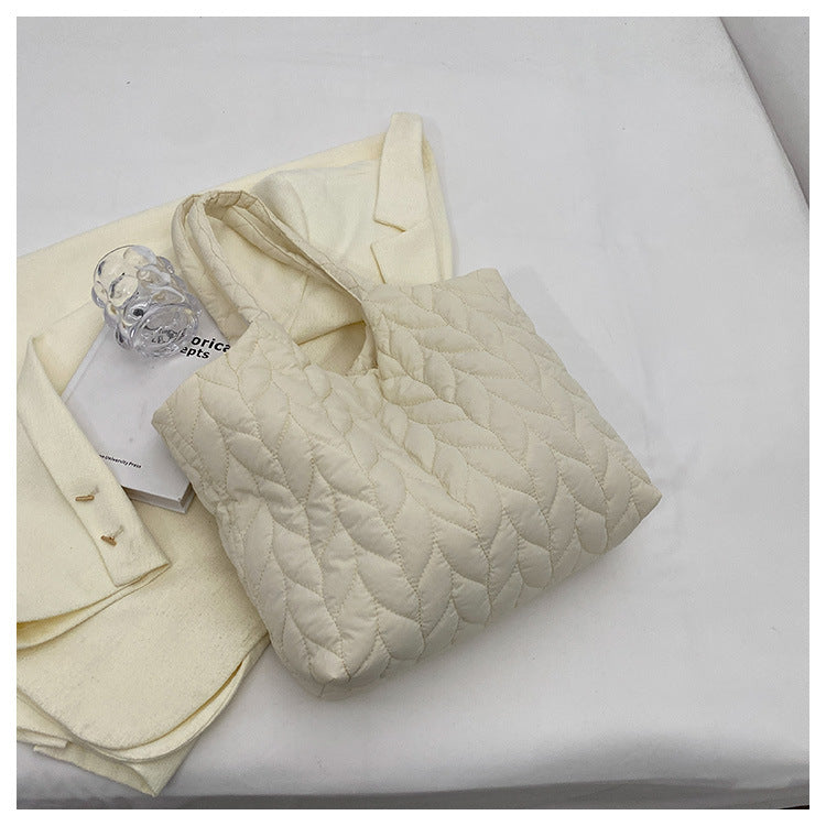 Simple Solid Color Casual Shoulder Bag