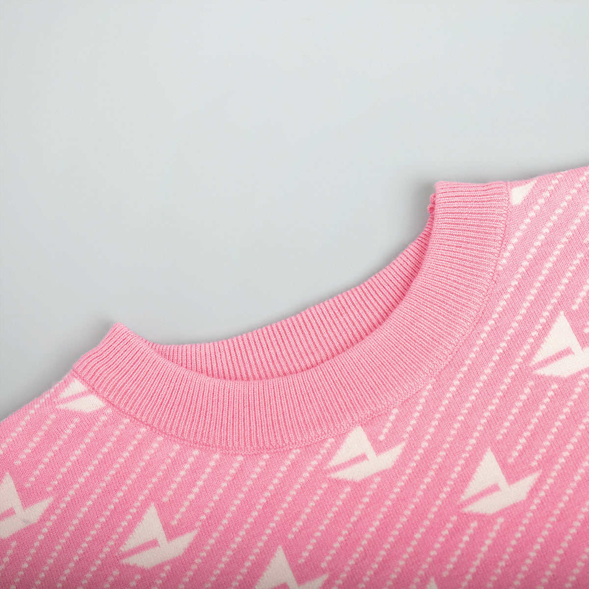 Print Contrast Color Loose Sweater