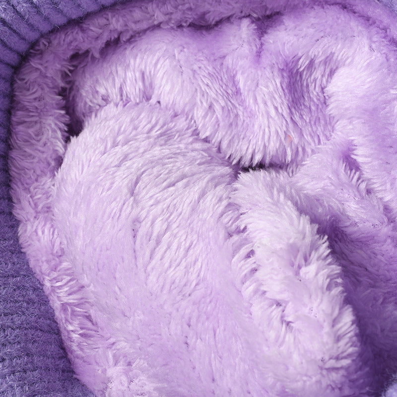 Solid Color Outdoors Pom Beanie