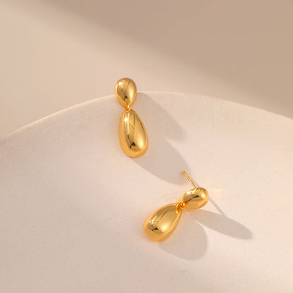 Simple Glossy Geometric Drops Earrings