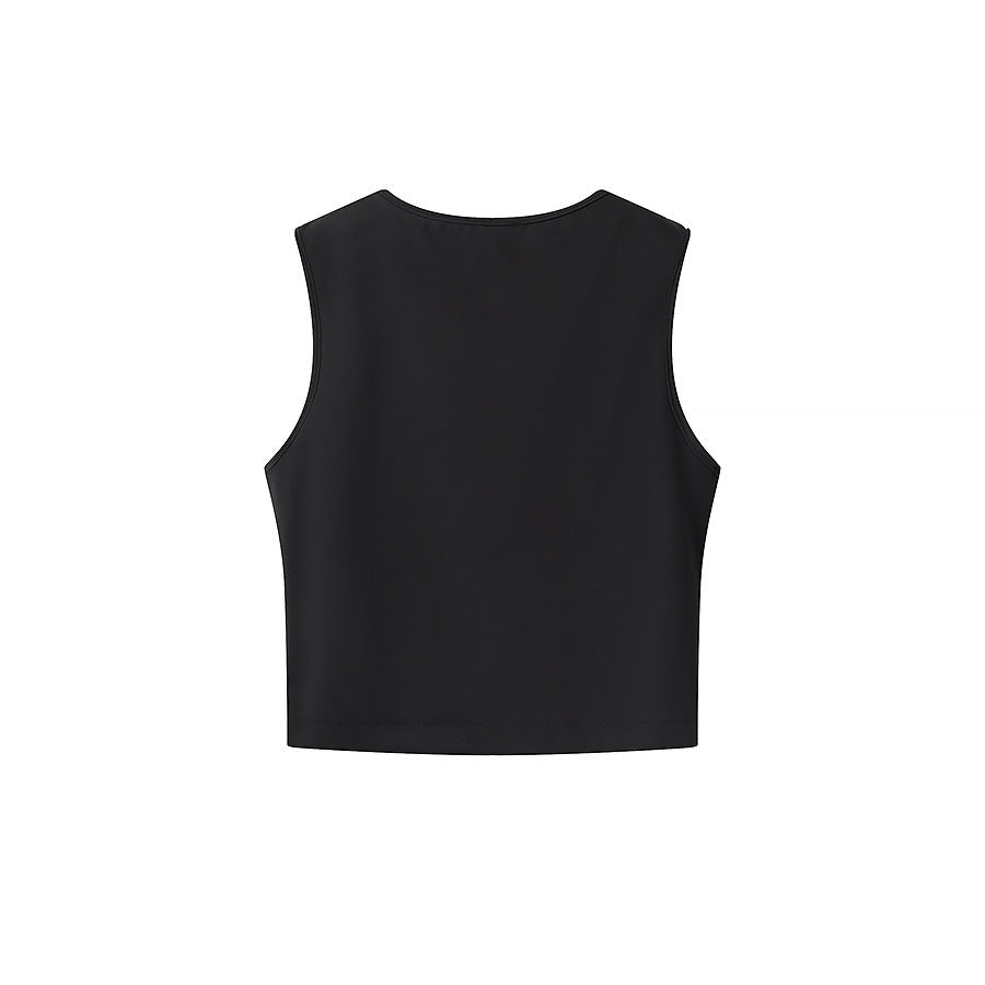 Two-Piece Fashion Rose Black Knitted Sets