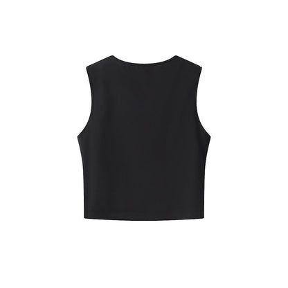 Two-Piece Fashion Rose Black Knitted Sets