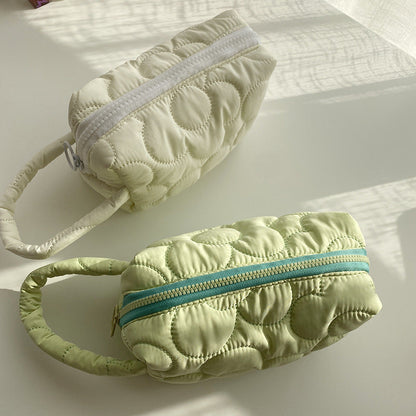 Flower Color Block Simple Make Up Bag