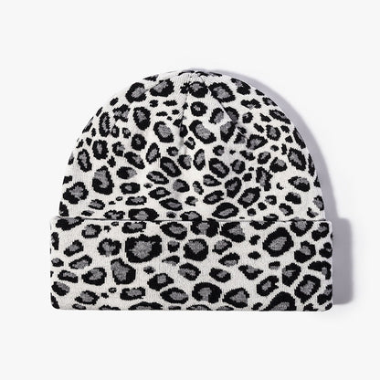 Leopard Print Outdoors Knit Beanie