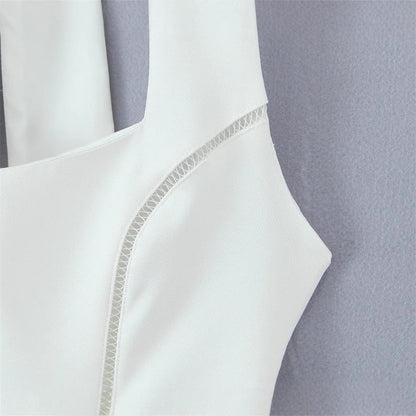 Versatile Solid Color Halter Mini Dress