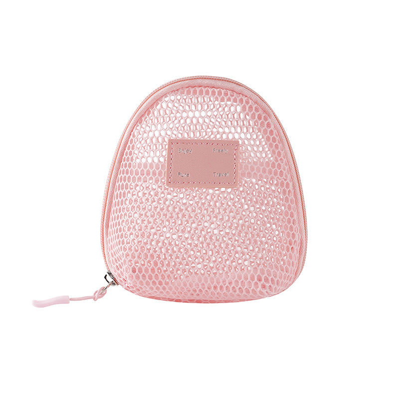 Solid Color Mesh Mini Make Up Bags