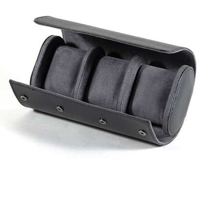 Portable PU Leather Watch Roll Organizer