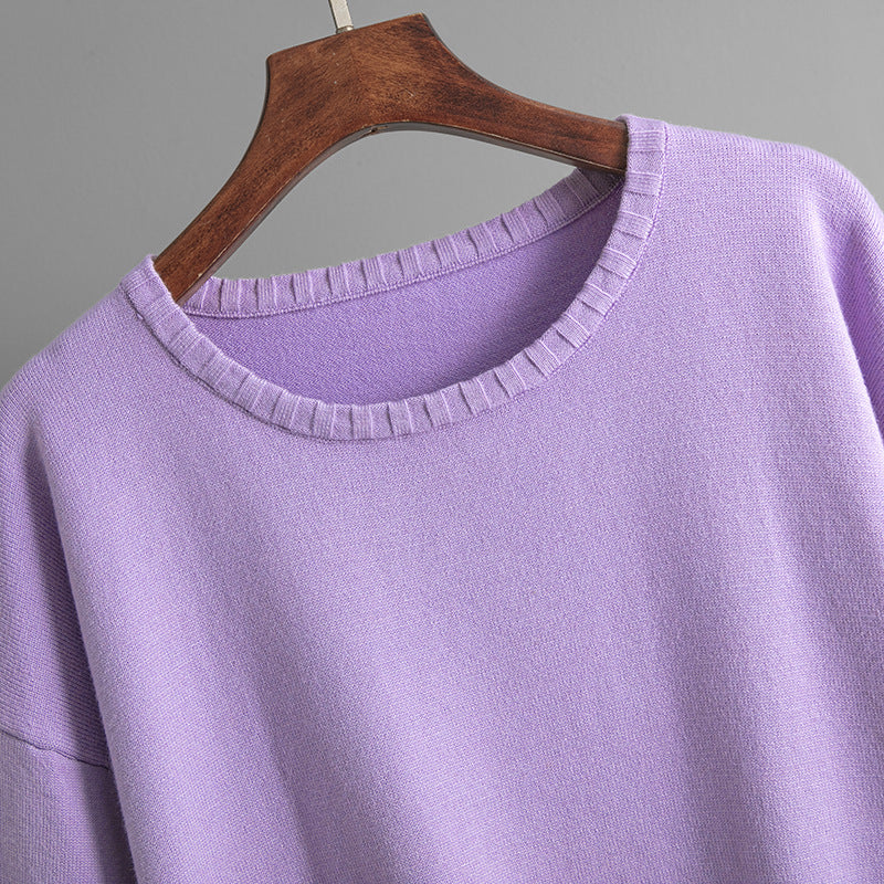 2+ Round Neck Simple Knit Sets