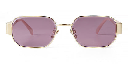 Retro Geometric Metal Frame Sunglasses