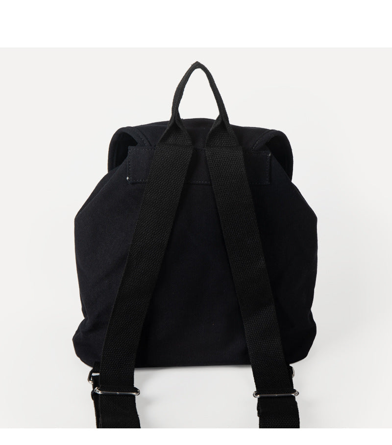 Simple Large Capacity Canvas Drawstring Backpack