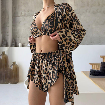 Leopard Print Loose Homewear Sets