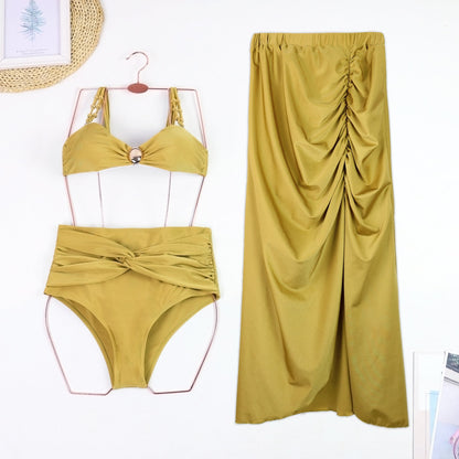 Sexy Hollow Out Swimwear with Cover Dress