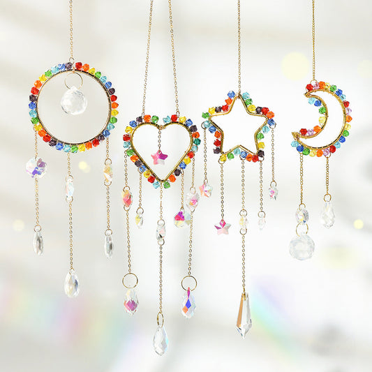 Colorful Crystal Cross Suncatcher Hangings