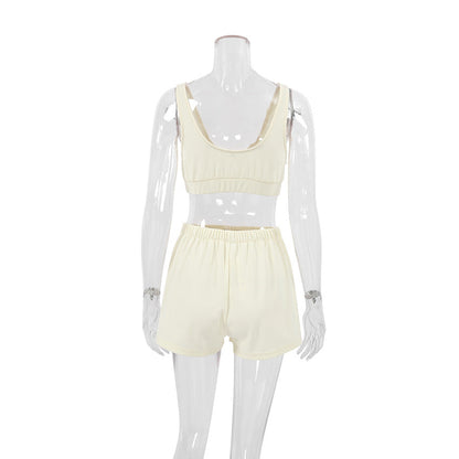 3PCS Waffle Solid Color Homewear Sets