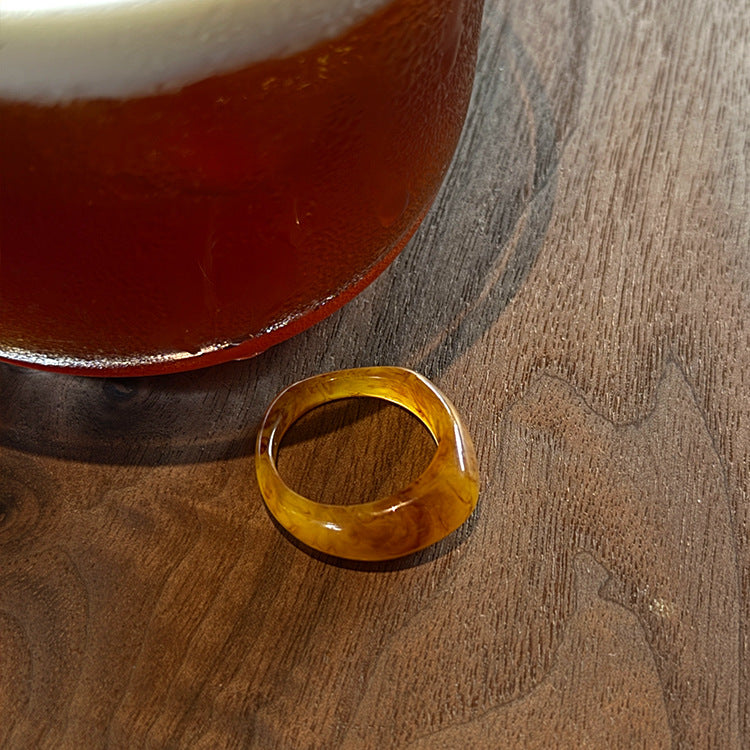 Unique Irregular Resin Chunky Ring