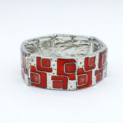 Stylish Color Block Enamel Bracelet