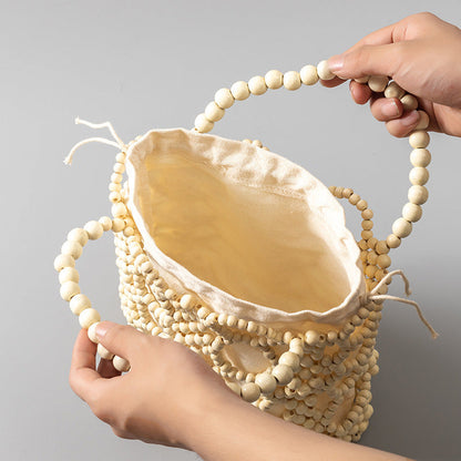 Wooden Bead Handmade Bag
