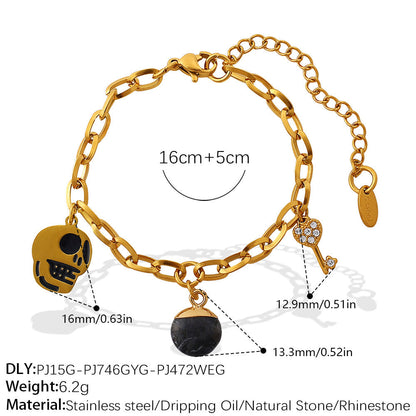 Halloween Ghost Chain Stainless Steel Bracelet