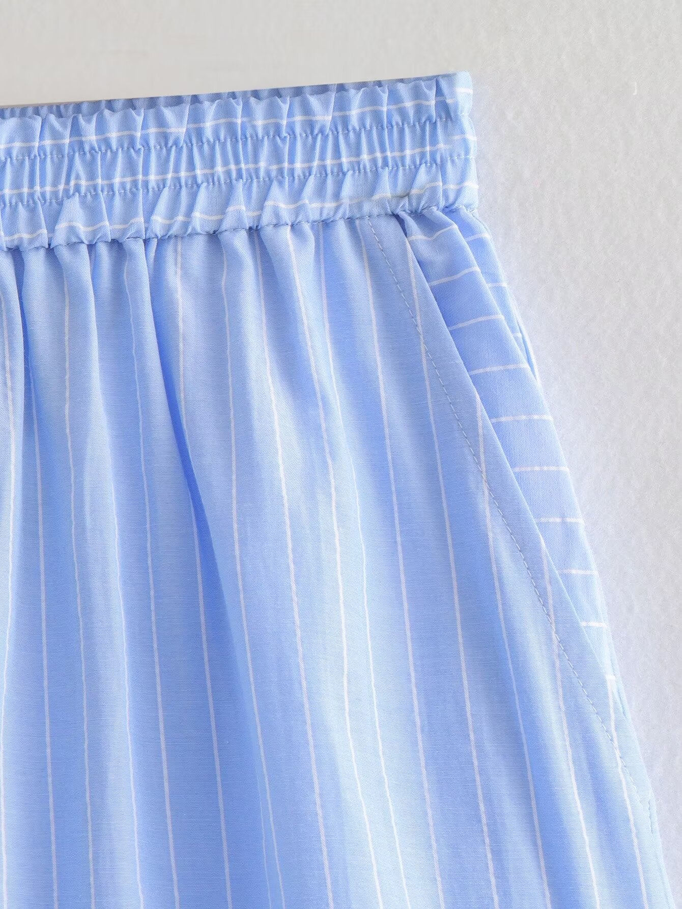 Casual Striped Shirt and Shorts Sets