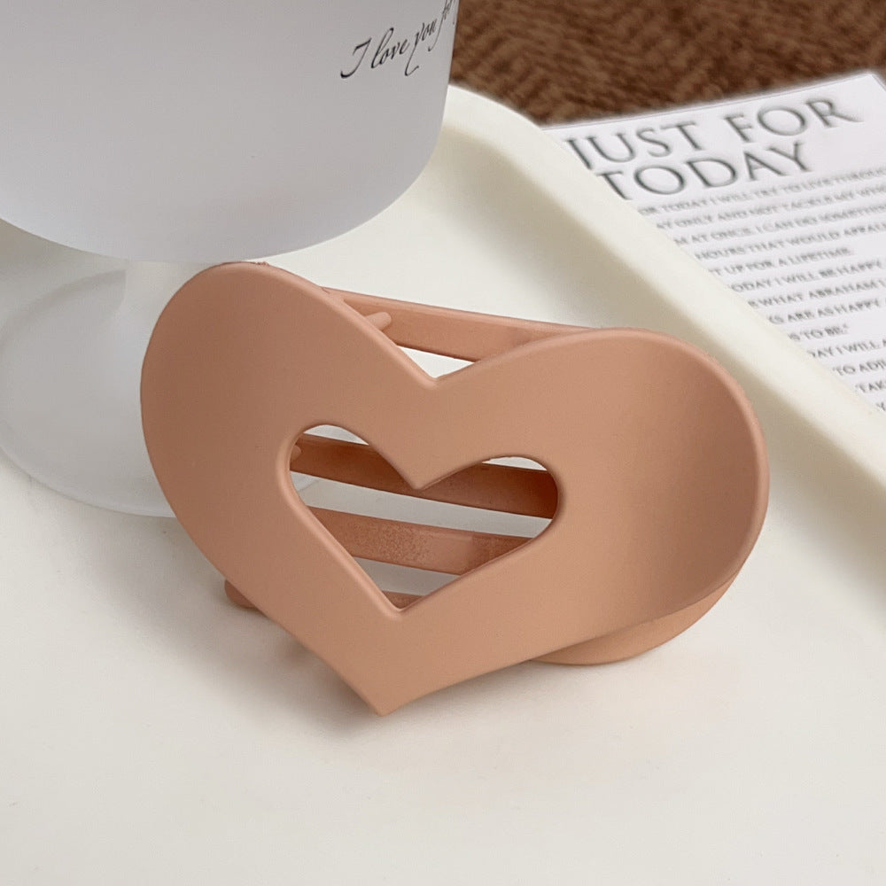 Stylish Flat Hair Heart Claw Clip