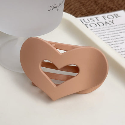 Stylish Flat Hair Heart Claw Clip
