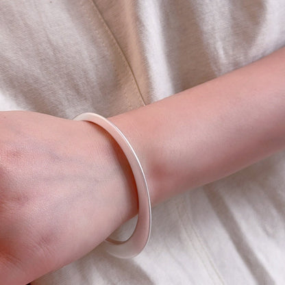Minimalist Matte Irregular Round Bangle Bracelet