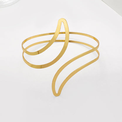 Hellow Out Moon Simple Arm Cuff