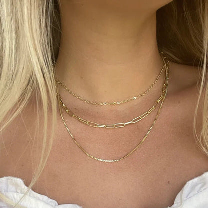 Paperclip Triple Layers Necklace