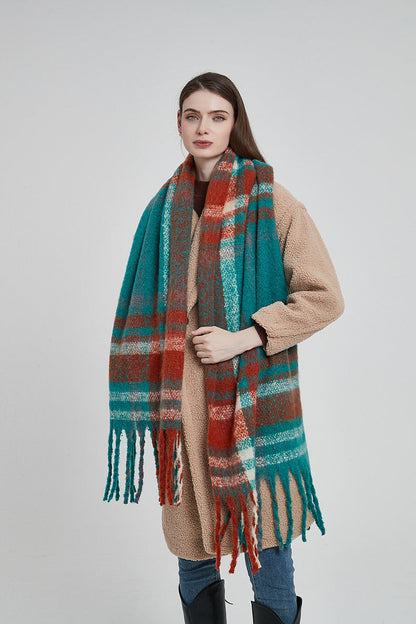 Tassel Plaid Vintage Scarves