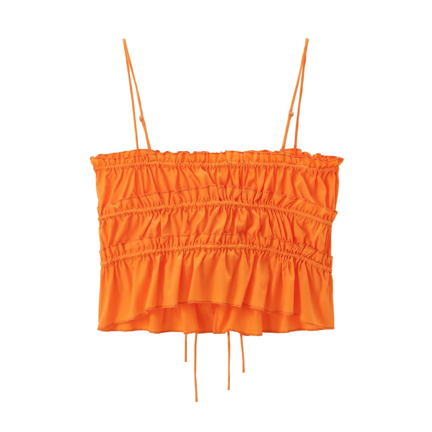 Simple Bowknot Spaghetti Strap Crop Top